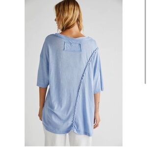 Free People Moonlit Midi Tee in Rock Crystal